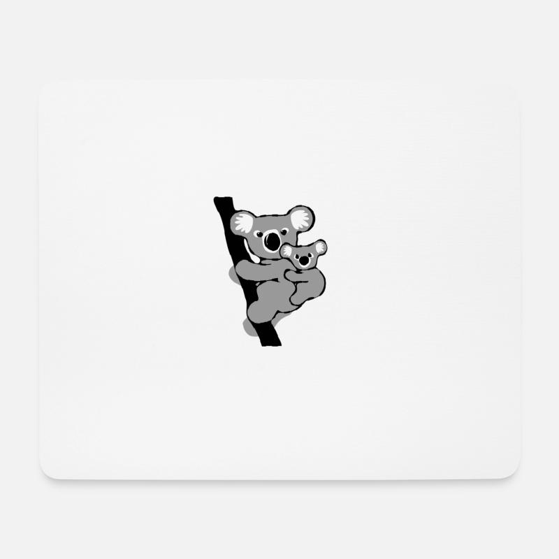 koala et son petit - Tapis de souris (format paysage) - blanc