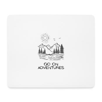 Black surface unique - Mouse Pad (horizontal) - white - Front