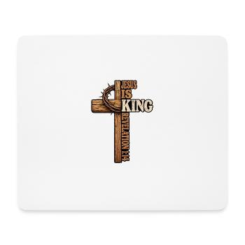 Jesus Is King Revelation 17:14 Christliches Motiv - Mousepad (Querformat) - Weiß - Vorne