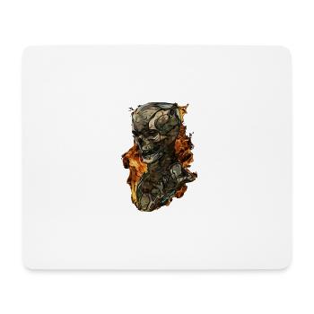 Cyborg crâne - Tapis de souris (format paysage) - blanc - Devant