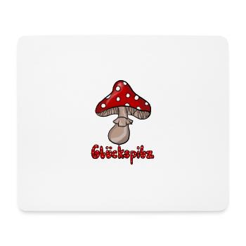 Glückspilz  - Mousepad (Querformat) - Weiß - Vorne