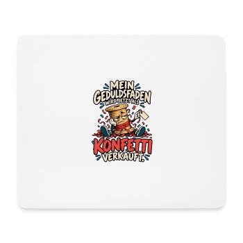 Geduldsfaden Konfetti - Mousepad (Querformat) - Weiß - Vorne