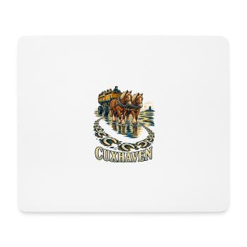 Cuxhaven Wattwagenspuren - Im Watt der Nordsee - Mousepad (Querformat) - Weiß - Vorne