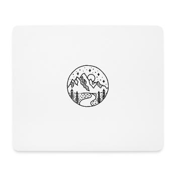 Mountains - Mousepad (Querformat) - Weiß - Vorne