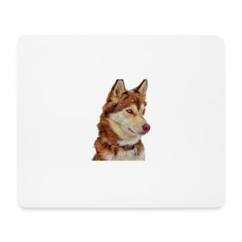 Husky Brown Snow - Mouse Pad (horizontal) - white - Front