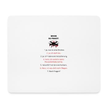 Drohne Spruch - Mousepad (Querformat) - Weiß - Vorne
