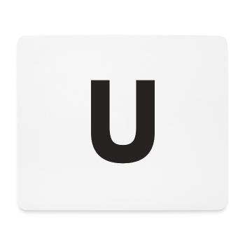 U - Mousepad (Querformat) - Weiß - Vorne