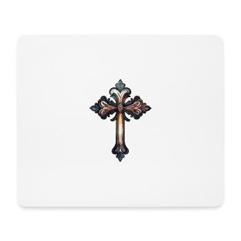 Cross symbol - Mouse Pad (horizontal) - white - Front