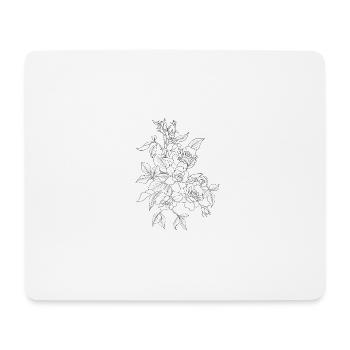 Roses - Tapis de souris (format paysage) - blanc - Devant