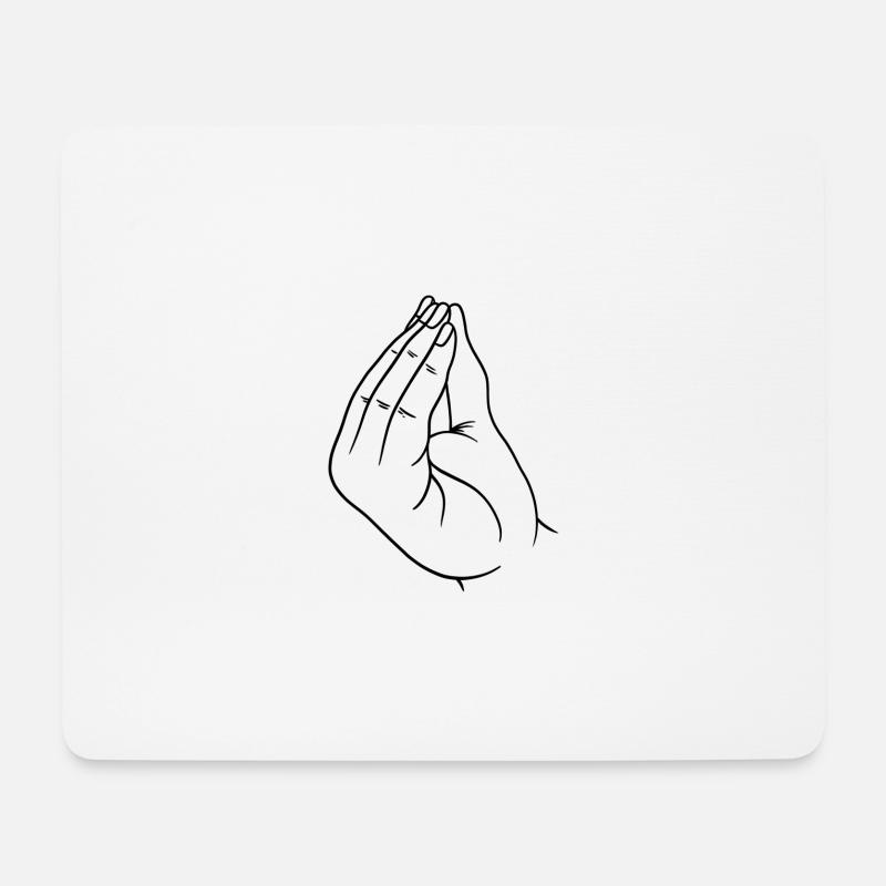 Italian hand gesture - Mouse Pad (horizontal) - white