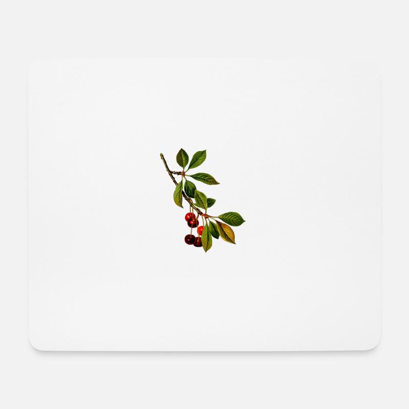 Kirschen Zweig - Mousepad (Querformat) - Weiß