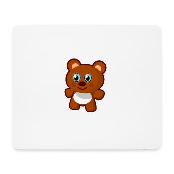 ours en peluche - Tapis de souris (format paysage) - blanc - Devant