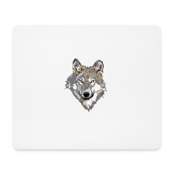 Wolf - Mousepad (Querformat) - Weiß - Vorne