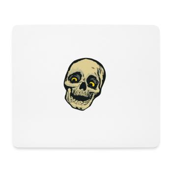 Crâne cadeau bande dessinée - Tapis de souris (format paysage) - blanc - Devant