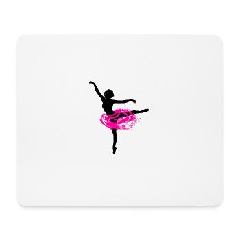 Ballerina mit Tutu Silhouette Ballet Tänzerin - Mousepad (Querformat) - Weiß - Vorne