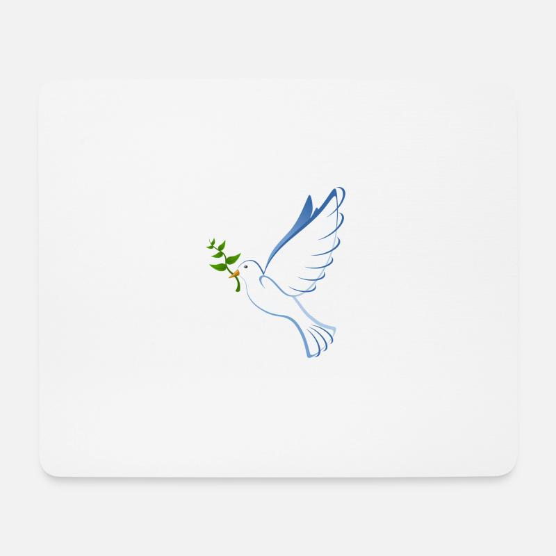 Friedenstaube Taube als Geschenk für Tiefreunde - Mousepad (Querformat) - Weiß