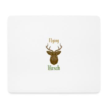Flying Hirsch - Mousepad (Querformat) - Weiß - Vorne