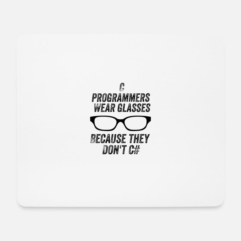 Lustige C-Programmierer - Mousepad (Querformat) - Weiß