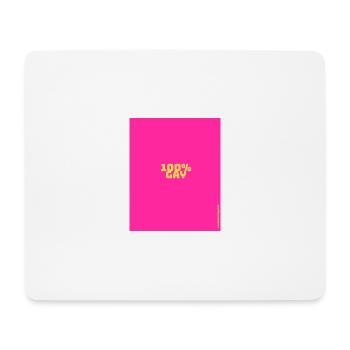 100 % Gay - Mousepad (Querformat) - Weiß - Vorne