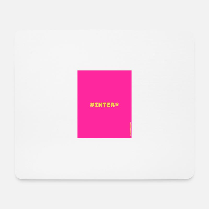 Inter* - Mousepad (Querformat) - Weiß