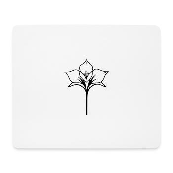 fleur - Tapis de souris (format paysage) - blanc - Devant