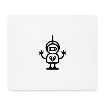 Petit robot - Tapis de souris (format paysage) - blanc - Devant