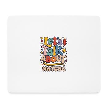 Parlons de la nature Style rétro coloré - Tapis de souris (format paysage) - blanc - Devant