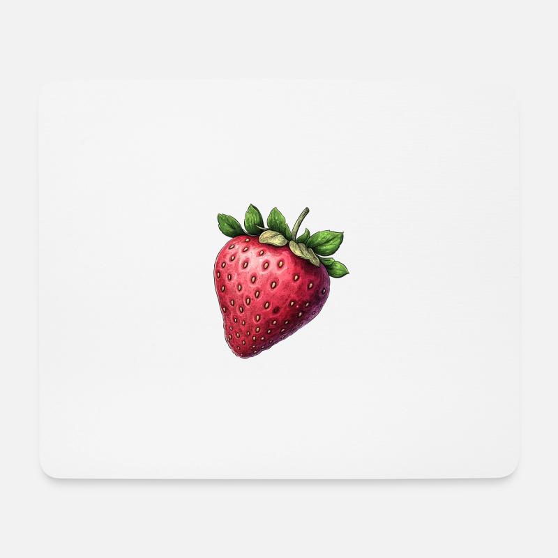 strawberry - Mousepad (Querformat) - Weiß