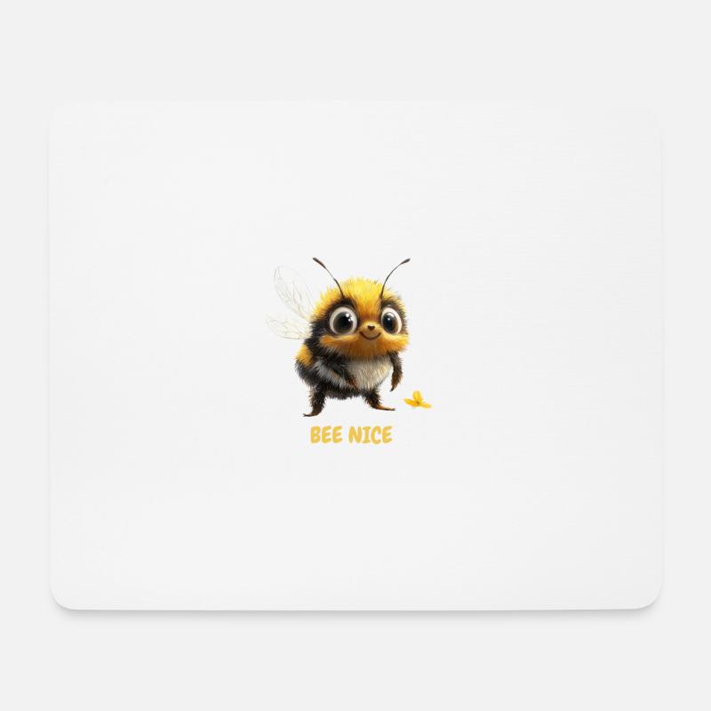 bee nice - Mousepad (Querformat) - Weiß