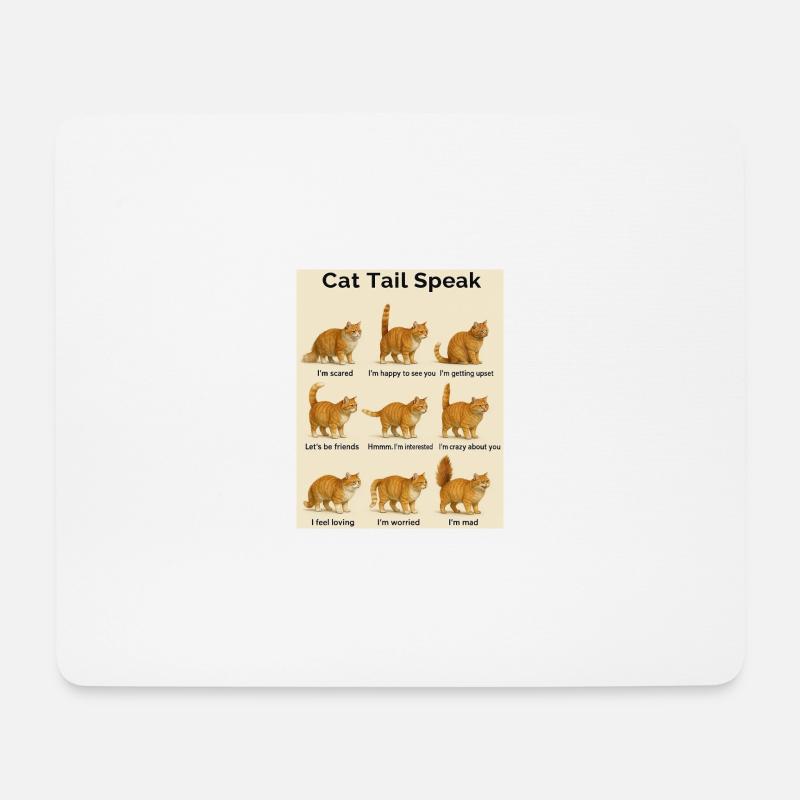 Katze - Mousepad (Querformat) - Weiß