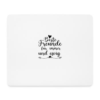 Beste Freunde für immer - Mousepad (Querformat) - Weiß - Vorne