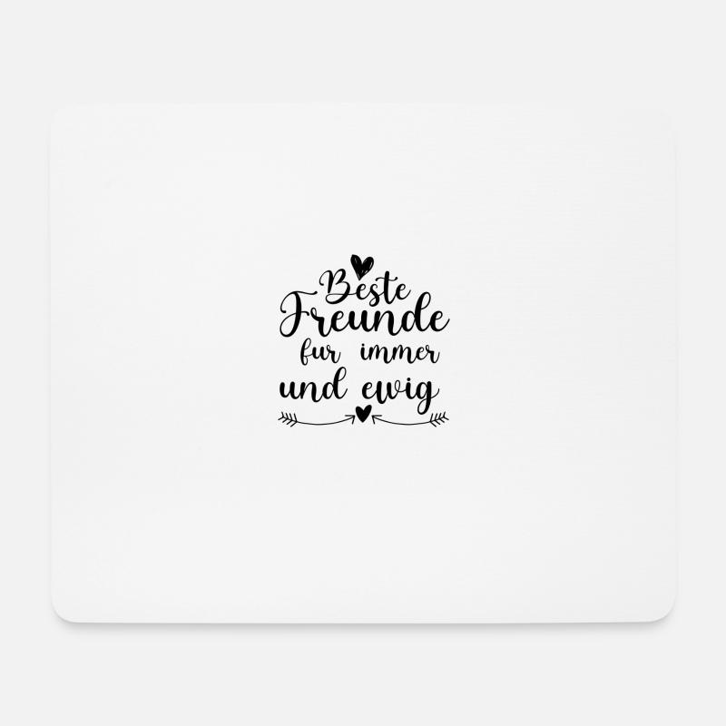 Beste Freunde für immer - Mousepad (Querformat) - Weiß