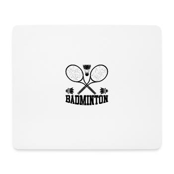 Badminton Sports - Tapis de souris (format paysage) - blanc - Devant