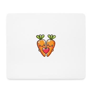Karotte Paar Liebe Herz Lustig - Mousepad (Querformat) - Weiß - Vorne