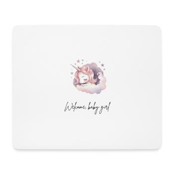 Willkommen, Baby Girl - Mousepad (Querformat) - Weiß - Vorne