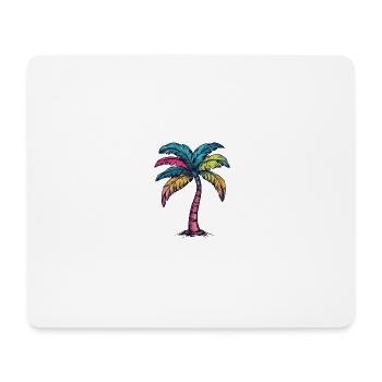 Palm Tree Multicolored - Mouse Pad (horizontal) - white - Front