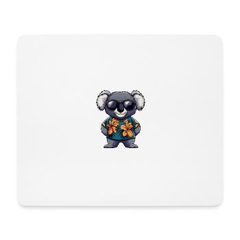 Vacances de bande dessinée Koala - Tapis de souris (format paysage) - blanc - Devant
