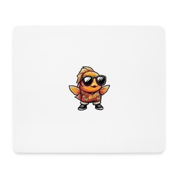 Vacances de bande dessinée Goldfish - Tapis de souris (format paysage) - blanc - Devant