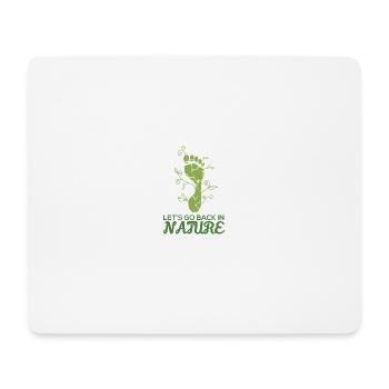 Barefoot Foot Print - Mousepad (Querformat) - Weiß - Vorne
