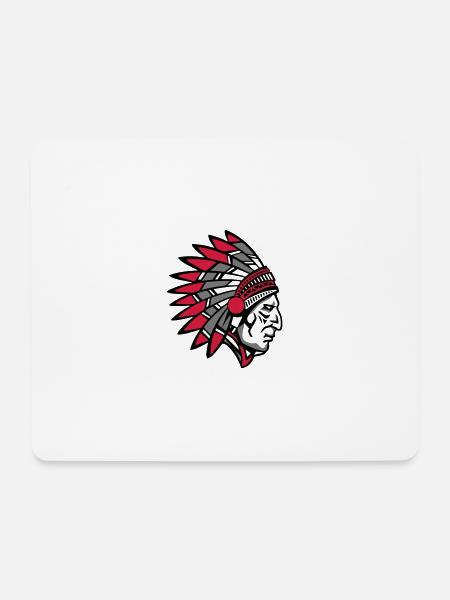 Indian Indianer - Mousepad (Querformat) - Weiß