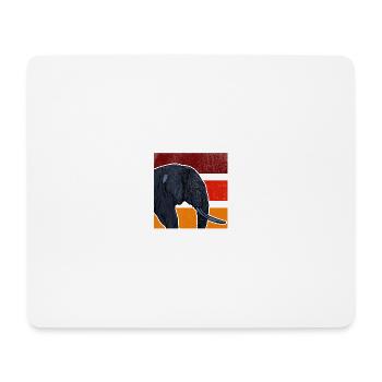 Elefant Elephant Dickhäuter Afrika Safari Geschenk - Mousepad (Querformat) - Weiß - Vorne