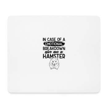 emotional hamster - Mouse Pad (horizontal) - white - Front