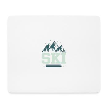 Ski Sport - Mousepad (Querformat) - Weiß - Vorne