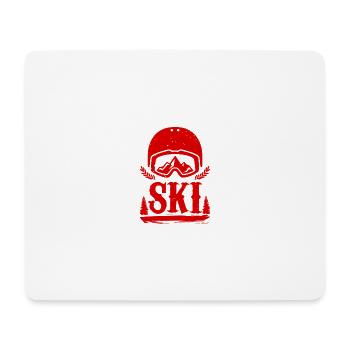 Ski Sport - Mousepad (Querformat) - Weiß - Vorne