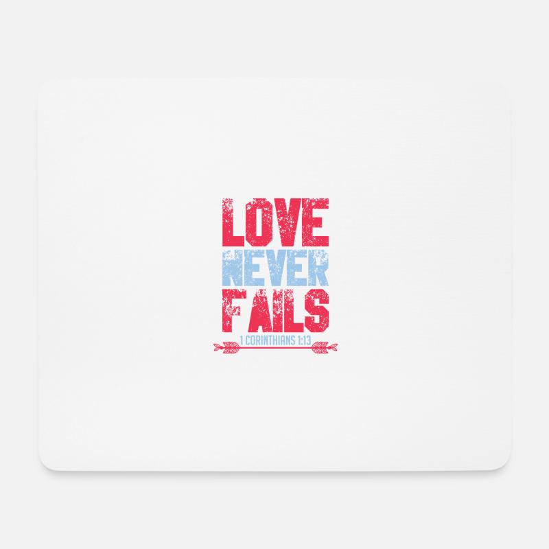 bibelvers jesus liebe - Mousepad (Querformat) - Weiß