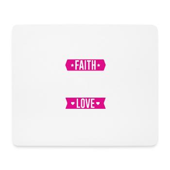 Verset de la Bible foi espérance amour - Tapis de souris (format paysage) - blanc - Devant