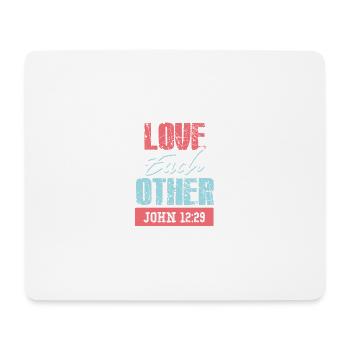 bibelvers liebe jesus spruch - Mousepad (Querformat) - Weiß - Vorne