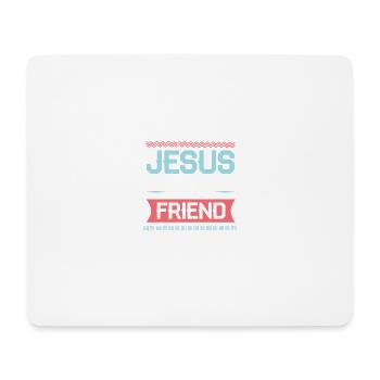Bible Jésus est mon ami - Tapis de souris (format paysage) - blanc - Devant