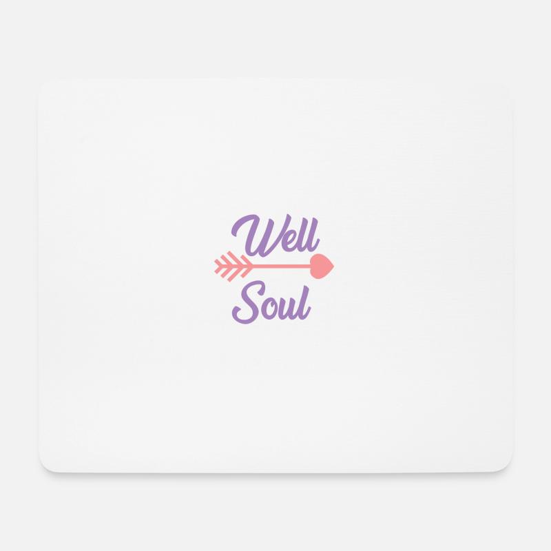 bibelvers seele jesus - Mousepad (Querformat) - Weiß