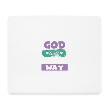 God Jesus Faith - Bible Verse - Mouse Pad (horizontal) - white - Front